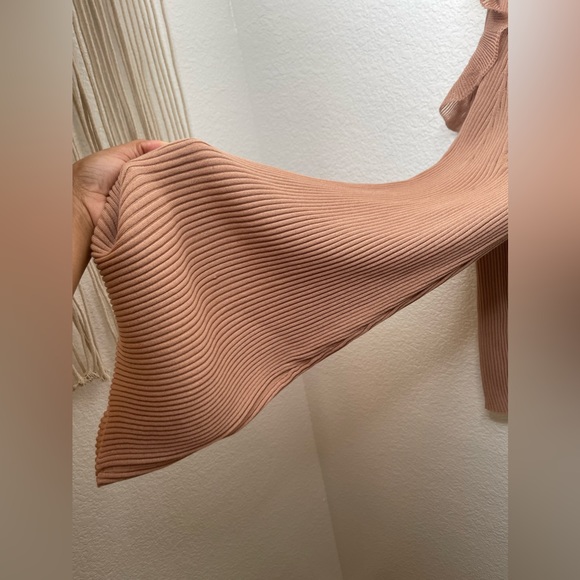 Self Portrait Ribbed cold shoulder sweater dress Sz med - Picture 10 of 16